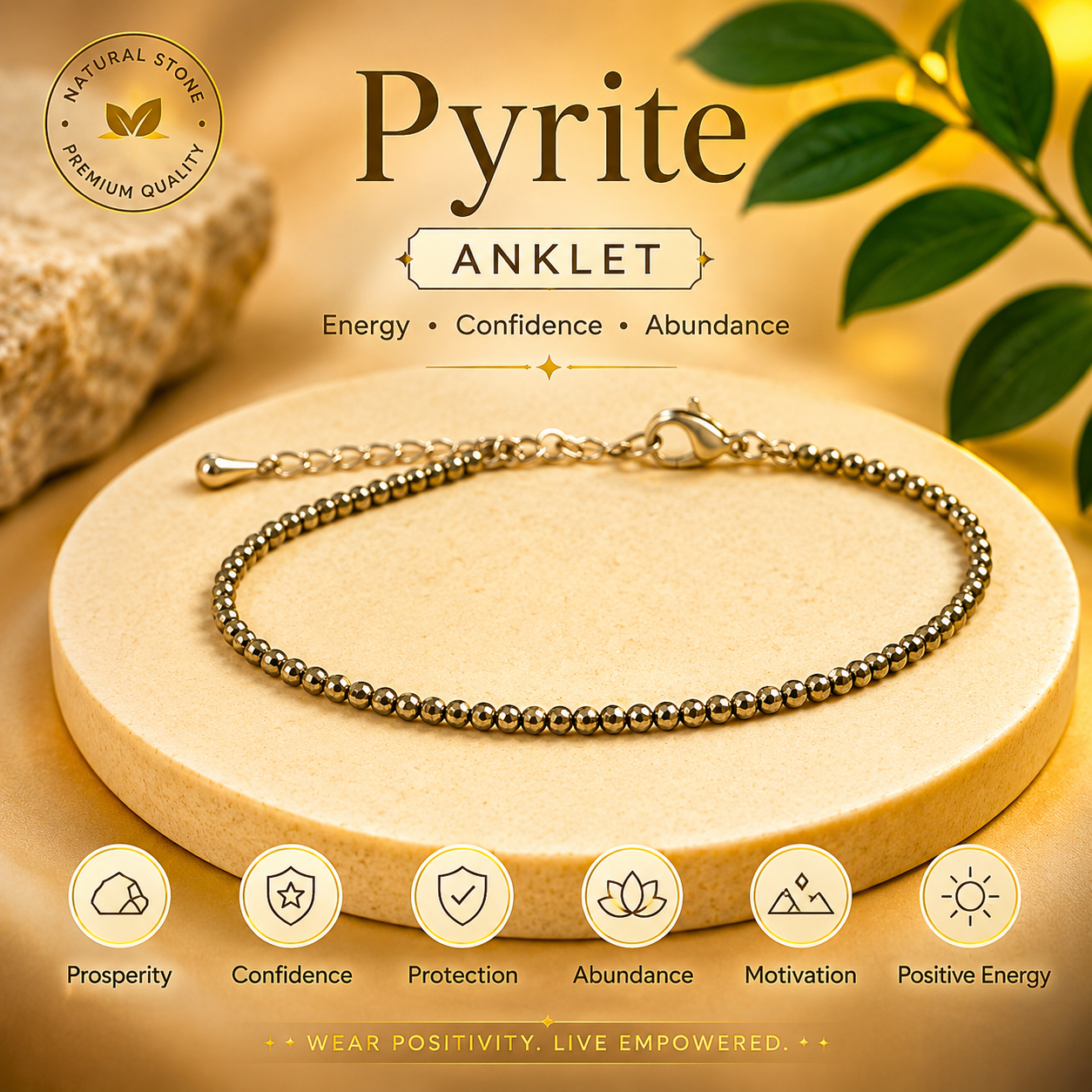 pyrite anklet pyrite anklet